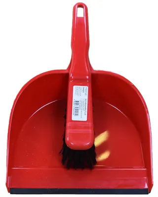 Produktbild von Schaufel und Besen in grau, rot oder grün Kehrgarnitur Haushaltshelfer
