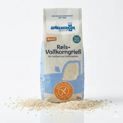 Produktbild von Spielberger  Glutenfreier Reis-Vollkorngrieß 500 g - 1 Beutel