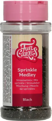 Produktbild von FunCakes Sprinkle Medley Black / Schwarz 65 g