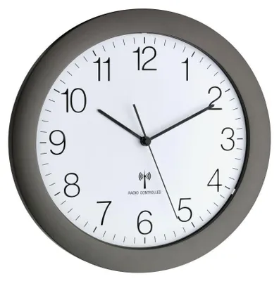 A close-up of a wall clock.