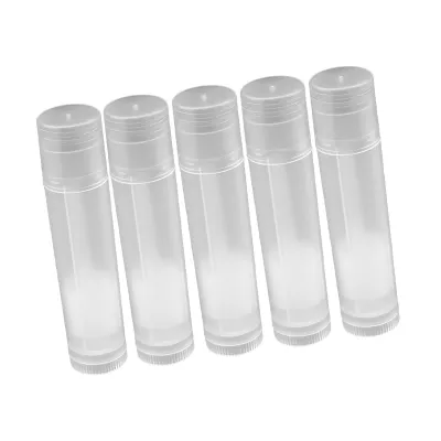 Zdjęcie produktu dla Zestaw 100 sztuk – pojemniczki (tubki) do pomadek/balsamów do ust (puste, przezroczyste/czarne/białe) o pojemności 5 ml