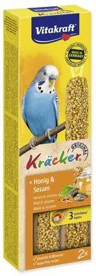 Productafbeelding van Vitakraft Kracker staven voor kanaries, met honing en sesam, 2 stuks