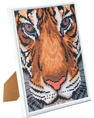 Produktbild von Crystal Art Gerahmtes Bild Tigergesicht