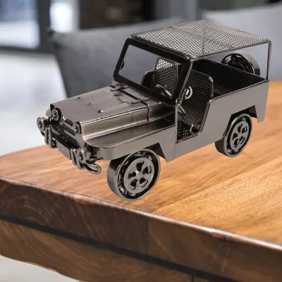 Productafbeelding van Metaalauto-figuur, gegoten model, speelgoed, vintage decoratie voor thuis, hal, tv-meubel, wijnzilverkleurig