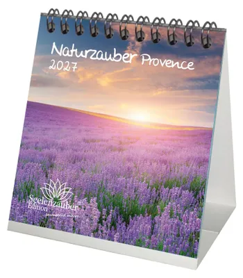 Produktbild von Naturzauber Provence Tischkalender 10x10cm für 2027 Urlaub Landschaft Natur Mediterran Frankreich - Seelenzauber