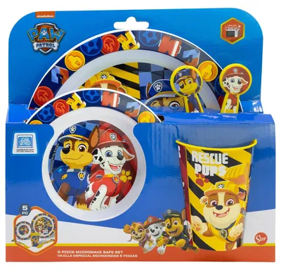 Kinderserviesset Paw Patrol, 4-teilig, BPA-frei, mikrowellengeeignet