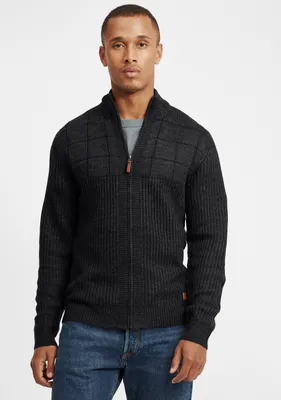 Produktbild von BLEND BHOteros Herren Strickjacke Cardigan Grobstrick mit Stehkragen