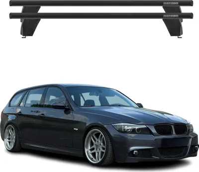 Produktbild von Menabo Dachträger für BMW 3er E90 E91 E92 Limo Touring Coupe 2004-2013 Schwarz