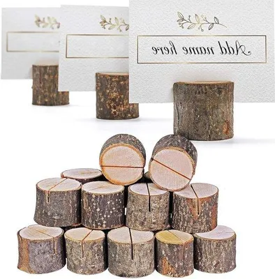 Immagine prodotto di Portacartellini da tavolo in legno - Portacartellini rustici per matrimoni e feste