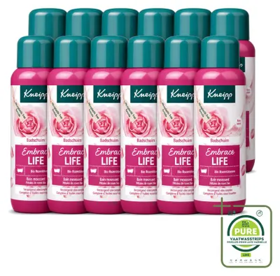 Obrázok produktu pre 12 kusov produktu Kneipp Badschuim Embrace Life – pleťová kozmetika proti starnutiu – 400 ml - veľké balenie