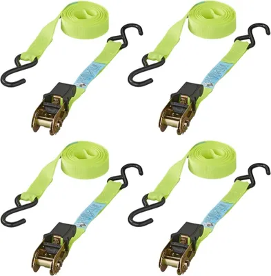 Immagine prodotto di Cinghia di ancoraggio con cricchetto + 2 ganci 5 metri - set di 4 pezzi