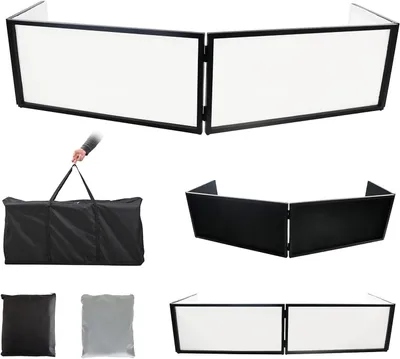 Productafbeelding van DJ Booth Opvouwbaar - DJ Gevel Podium - Evenementen Presentatie - Met Lichtprojectie - 170 x 51 x 40 cm