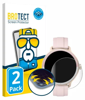 Produktbild von 2x BROTECT Fullscreen Schutzfolie für KIBFLE DR03 1.27" Displayschutz Folie Fullcover Klar Transparent