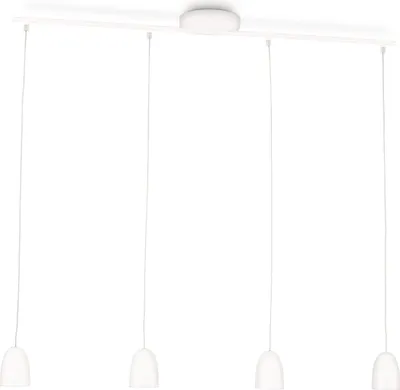 Produktbild von Philips myLiving Pendelleuchte 409223116, Flexible Halterung, Weiß, Metall, Schlafzimmer, Wohnzimmer, Modern, Zeitgenössisch