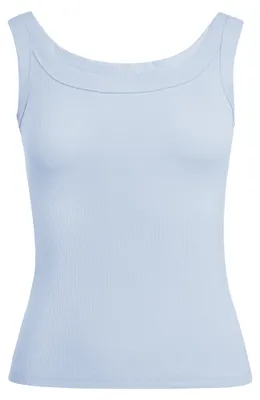 Produktbild von Damen Top mit Spitzen-Details, reguläre Passform, Farbe Blau, Größe XS