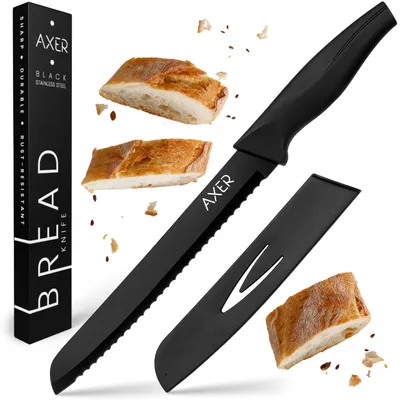 Produktbild von Axer Brotmesser Wellenschliff - 20 cm Klingenlänge - Großes Brotmesser - Brotsch