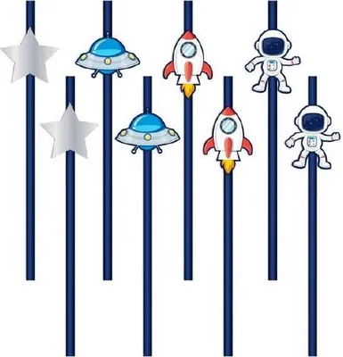 Immagine prodotto di Brücka, set di 6 cannucce, 19,5 cm - Party Pal