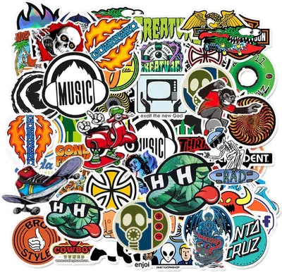 Immagine prodotto di CHPN – Adesivi – Adesivi per skateboard – Adesivi da skate – Per lo skateboard – Confezione da 50 pezzi – Adesivi con logo per skateboard – Adatti a adulti e bambini – Perfetti per laptop e skateboard – Ideali come regalo