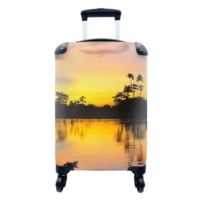 Produktbild von MuchoWow® Koffer Handgepäck Trolley Rollkoffer Kleine Reisekoffer mit 4 Rollen - Wasser - Natur - Sommer - Himmel - Cabin Size < 55x40x23 cm & 55x40x20 cm - Fotokoffer - Kabinenkoffer - Boardgepäck - Reise-Box - Reisekoffer - Reisegepäck - Koffer mit Bild - Trolley für Kinder