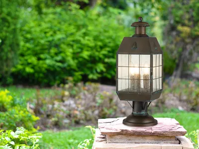 Produktbild von LED Gartenbeleuchtung, Gartenlaterne Wegeleuchte Gehwegleuchten Außenlampe Retro