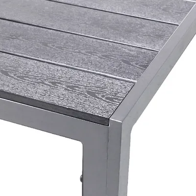 Produktbild von XL Non-Wood Gartentisch Aluminium Silber / grau 180x90cm