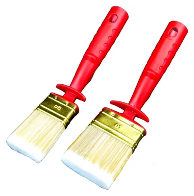 Produktbild von 2 x Flächenstreicher 50 + 70 mm Lasurpinsel Flachpinsel Beizpinsel