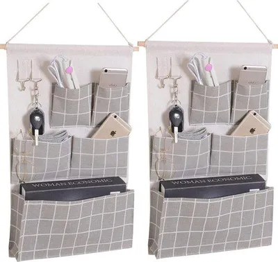 Produktbild von Famanu Wandorganizer 2er Set - Stilvoller Aufbewahrungstasche für Bad, Büro und Camping