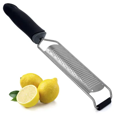 Zdjęcie produktu dla Zester ze stali nierdzewnej, idealny do obierania skórki z cytryn i parmezanu
