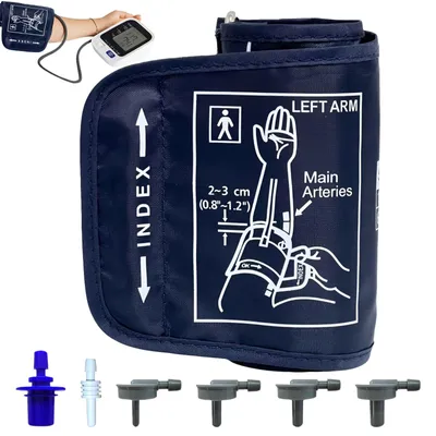Blutdruckmessgerät mit großer Manschette, Blau