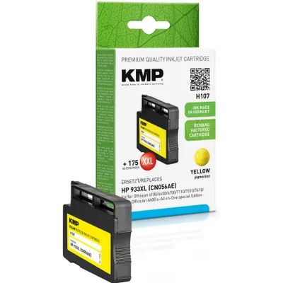 Produktbild von KMP H107, Gelb, Tinte auf Pigmentbasis, 1 Stück(e)