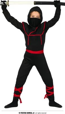 Obrázok produktu pre Ninja Samurai Warrior - kostým pre deti veľkosti 110 - 146, veľkosť:128/134