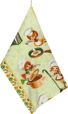 Obrázek produktu pro Kuchyňská utěrka 1 ks - 50x70 cm - Zelená,Oranžová