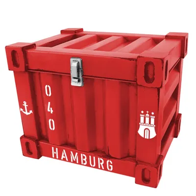 Produktbild von Truhe im Containerlook – Hamburg Design 31 * 22 * 26 cm Rot