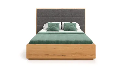 Produktbild von Massivholzbett Dome mit Bettkasten 200x200 cm, Storm 97, Massivholz, Modern