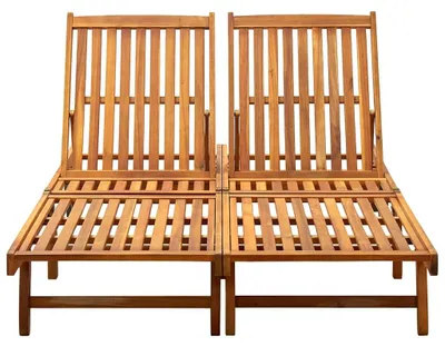 Immagine prodotto di vidaXL Lettino doppio da sole in legno massello di acacia