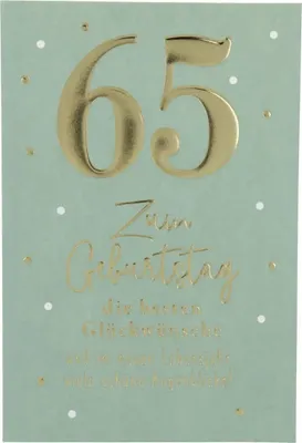 Produktbild von 11566 Depesche Zahlenkarte, Glückwunschkarte-65 Zum Geburtstag die besten ...