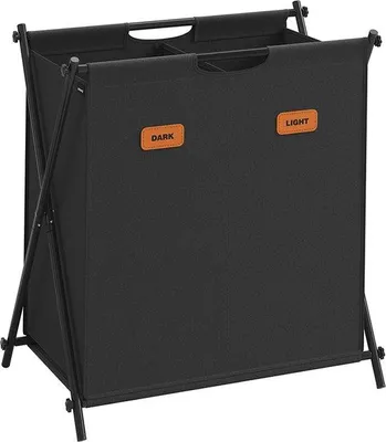 Produktbild von Famanu Wäschekorb 115 Liter – Mit 2 Fächern in Schwarz