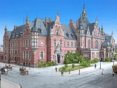 Produktbild von CALVENDO Puzzle Leipzig - Buchhändlerbörse um 1900 | 1000 Teile Lege-Größe 64x48cm Foto-Puzzle für glückliche Stunden
