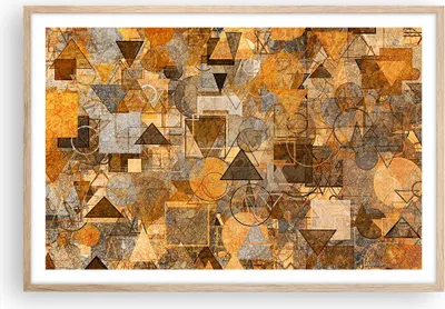 Produktbild von Gerahmtes Poster - Rahmen in heller Eiche - Abstraktion modern - 91,5x61 cm - Wand Bild - Wanddeko - Wandbilder - Wandposter - Bilderrahmen - Bilder - Kunstdruck - Wandbild - P2NAA91x61-4021