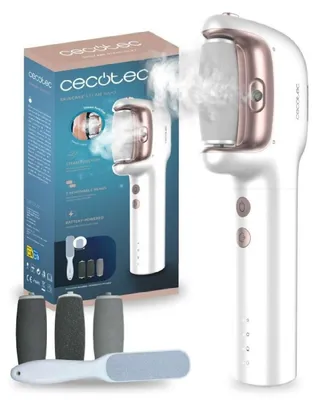 Zdjęcie produktu dla SkinCare Steam Silky – elektryczna pilniczka do stóp z funkcją parową, 3 zdejmowane głowice, wodoodporność IPX7, 3 prędkości i 1 skrobak