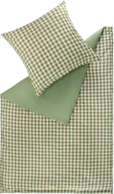 Produktbild von Schöner Wohnen Bettwäsche Vichy Farbe grün Größe 155x220+80x80