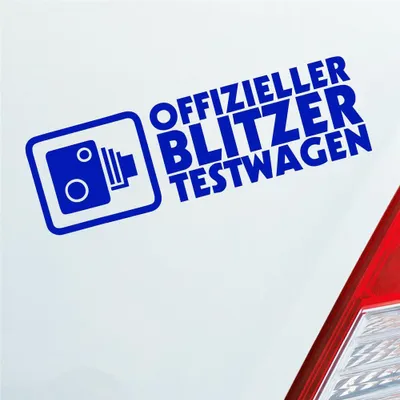 Produktbild von Auto Aufkleber Offizieller  Testwagen Tuning Racing 15x5 cm Dunkelblau Sticker Heckscheibenaufkleber