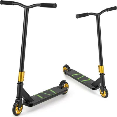 Image de Trottinette acrobatique avec direction à 360°, roues enPolyuréthaneet pont en aluminium Trottinette acrobatique Fun Scooter Noir