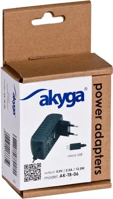 Produktbild von Akyga AK-TB-06 Netzteil für Tablets 5V/2,5A DC Micro-USB