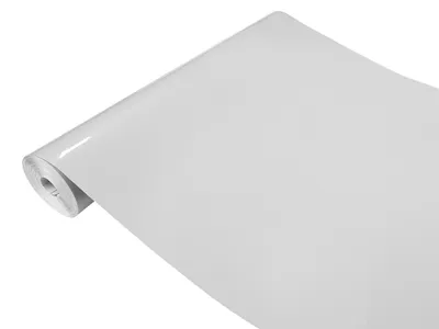 Produktbild von Klebefolie Möbel 45x100 cm - Hellgrau Glanz - Selbstklebende Möbelfolie in modernen Unifarben - Folie für Möbel zur einfachen Renovierung von Türen, Tischen und Regalen - Klebefolie dekorativ und abwaschbar