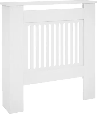 Image de HOMCOM Habillage de radiateur à lamelles horizontales, blanc