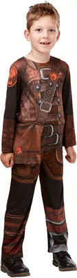 A young boy is posing in a costume.