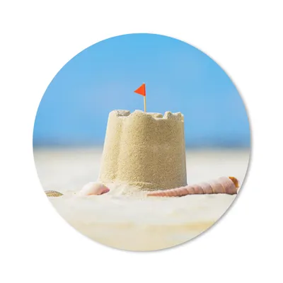 Produktbild von MuchoWow® Mauspad Mousepad Sandburg - Strand - Muscheln - Sommer 20x20 cm - Mousepads - Maus Mat - Pad - Mausunterlage - Schreibtischmatte