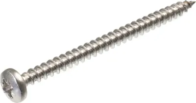 Produktbild von SECCARO Spanplattenschraube Halbrundkopf 6 x 80 mm, Edelstahl V2A VA A2, Holzschraube mit Vollgewinde, Kreuzschlitz / PZ, 75 Stück