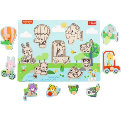 Immagine prodotto di TREFL Fisher Price, puzzle in legno con animali